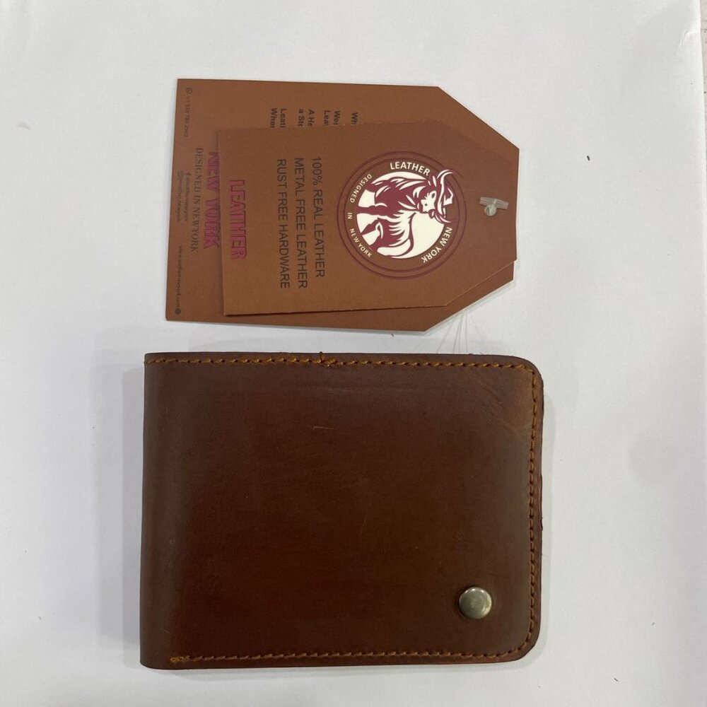 Bifold Wallet - Vegetable Tanned Leather Cognac